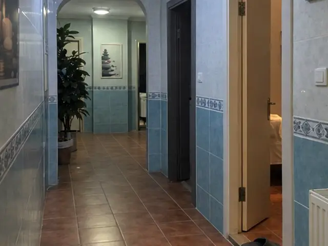 Kemerli girişli, bitkili salon koridoru — Kurtuluş, Masaj Salonun